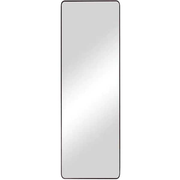 Seafuloy 22 in. W x 65 in. H Modern Square Rounded Corners Black Framed Full Length Mirror Floor Mirror Wall-Mounted Mirror