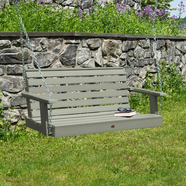 Highwood Weatherly 48 in. 2-Person Eucalyptus Recycled Plastic Porch Swing