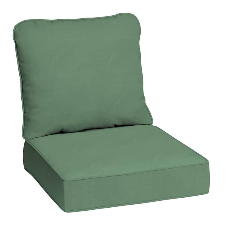 Hampton Bay 24 in. W x 24 in. D CushionGuard Deep Seat Universal Outdoor Cushion in Endive
