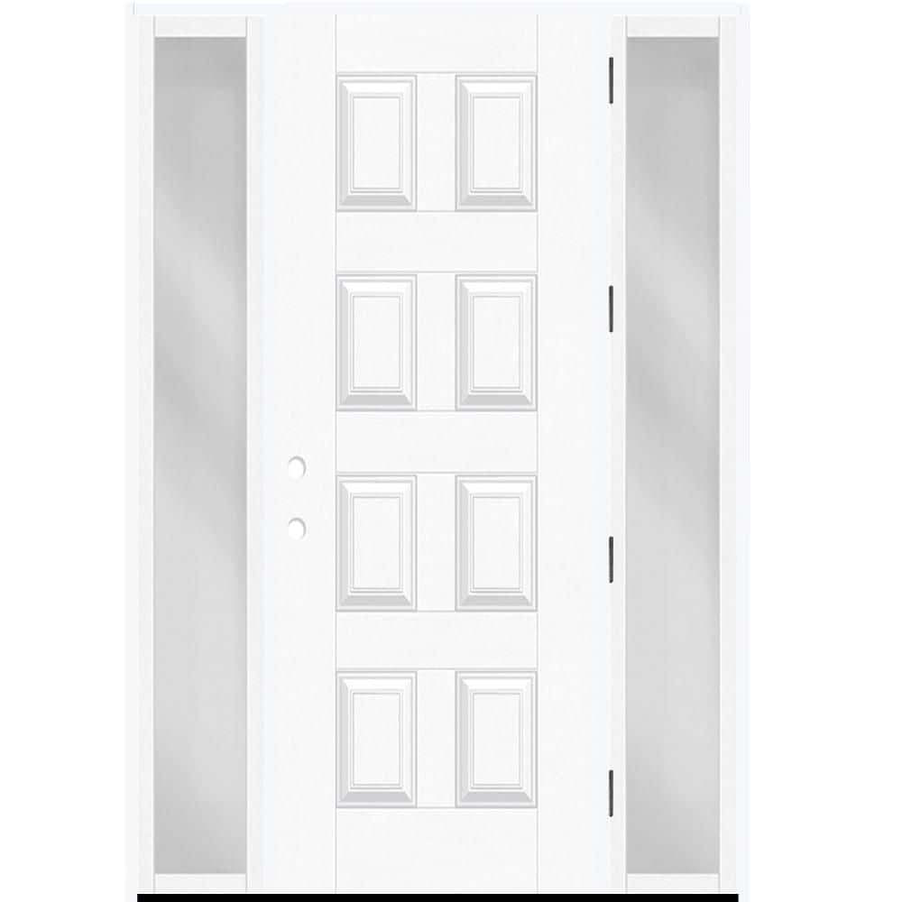 Regency 66 in. x 96 in. 8-Panel LHOS Unfinished Mahogany Fiberglass Prehung Front Door w/10 in. SLs w/ 4-9/16 Jamb price history on PriceWatchPro