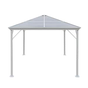 9.84 ft. x 9.84 ft. White Aluminum-Framed Canopy Gazebo