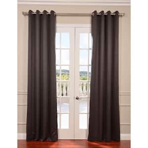 Anthracite Grey Grommet Curtain Room Darkening Shades- 50 in. W X 120 in. L  Single Panel Curtains and Drapes