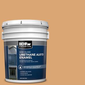 5 gal. #BIC-14 Fresh Nectar Urethane Alkyd Semi-Gloss Enamel Interior/Exterior Paint