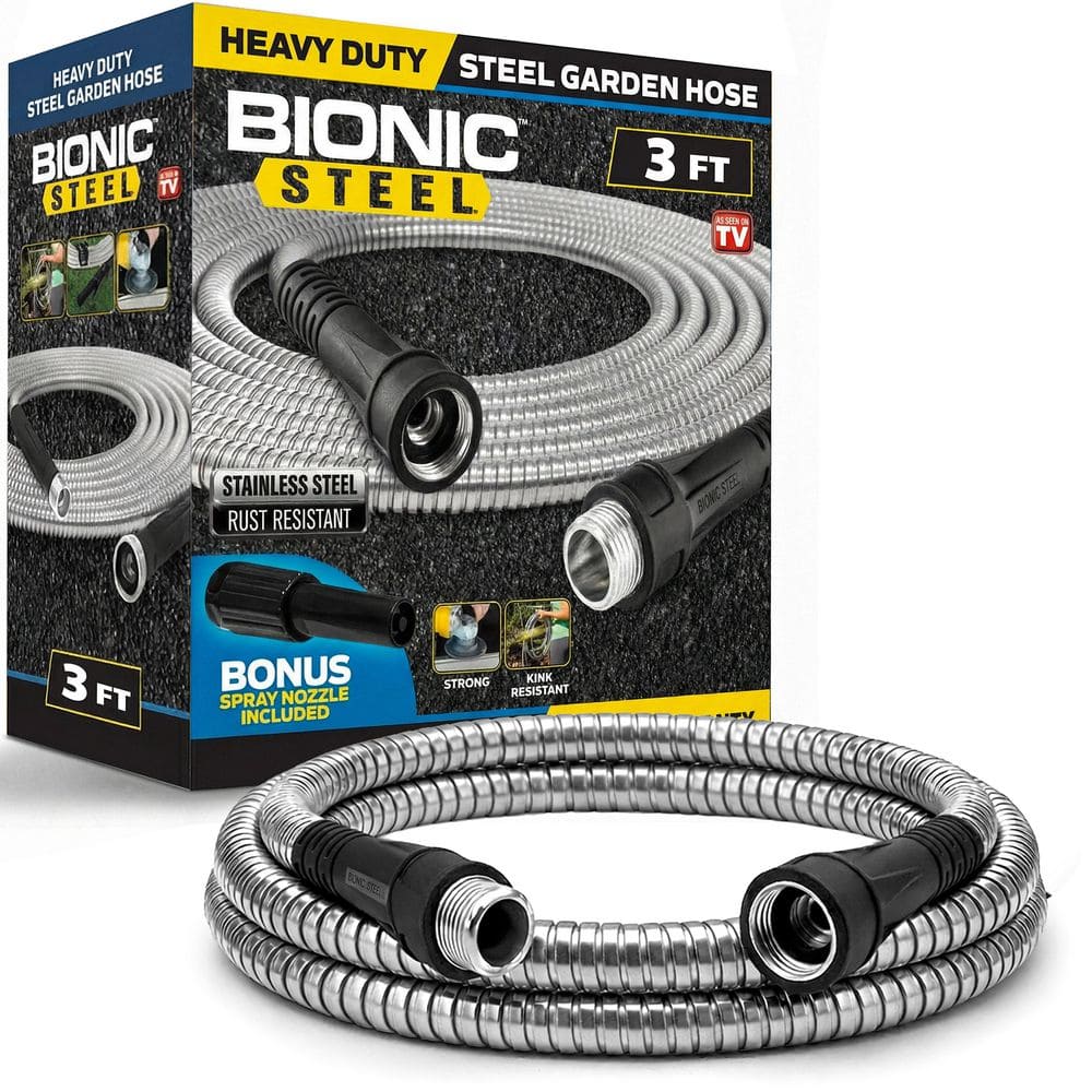 5/8 in. Dia. x 3 ft. Heavy-Duty Stainless Steel Garden Hose price history on PriceWatchPro