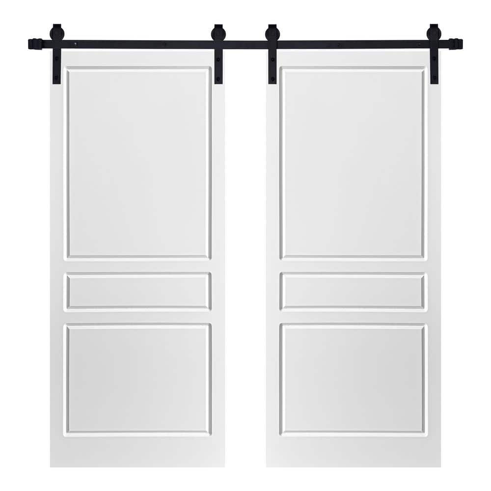 AIOPOP HOME Modern 3-Panel Designed 48 in. x 84 in. MDF Panel White ...
