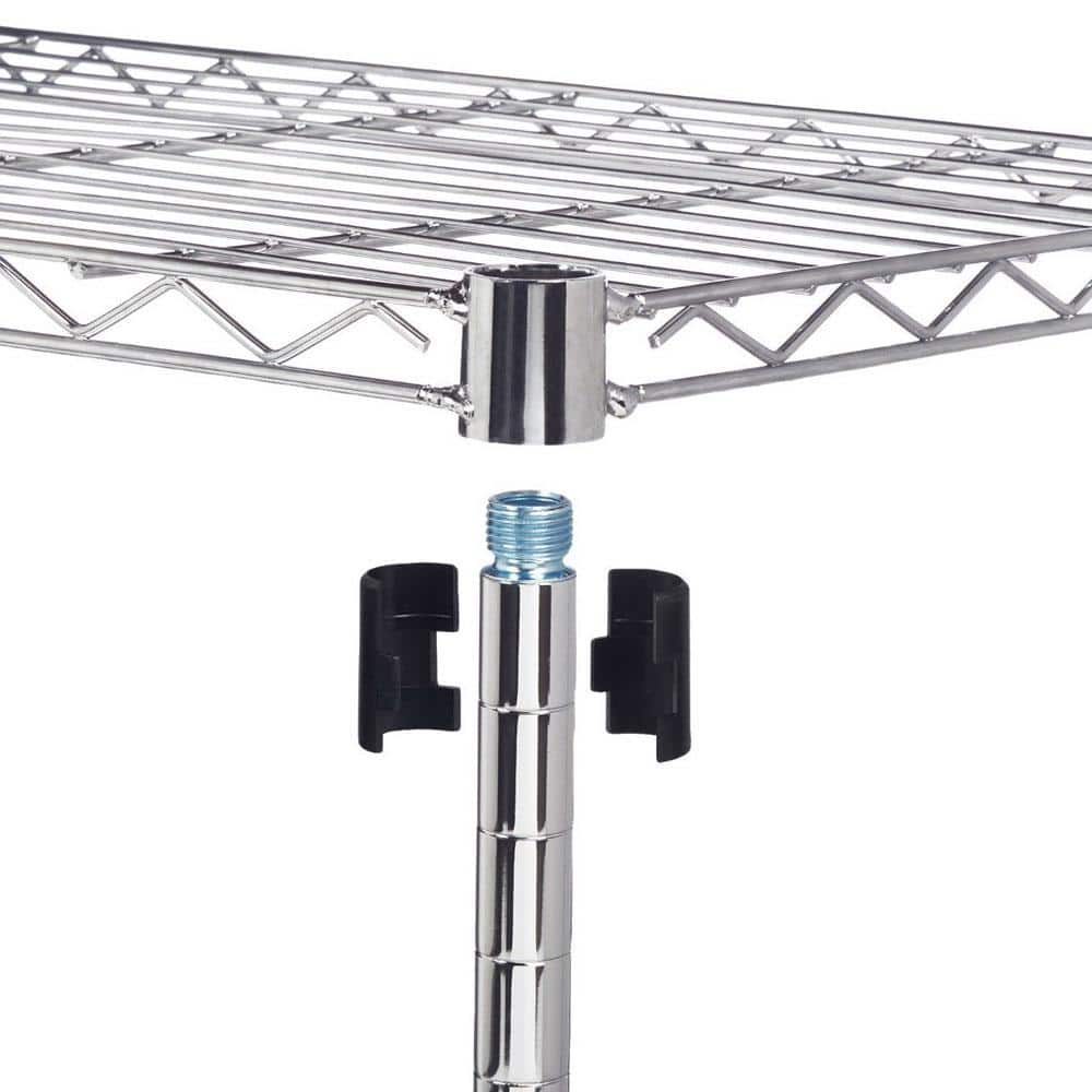 Welland 70.87" Chrome 5-Tier Metal Wire Shelf