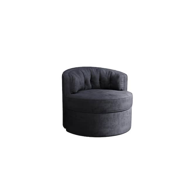 STICKON Black Linen Arm Chairs (Set of 1)