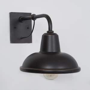 Brawley Collection 1-Light Oil-Rubbed Bronze Outdoor Wall Lantern Sconce