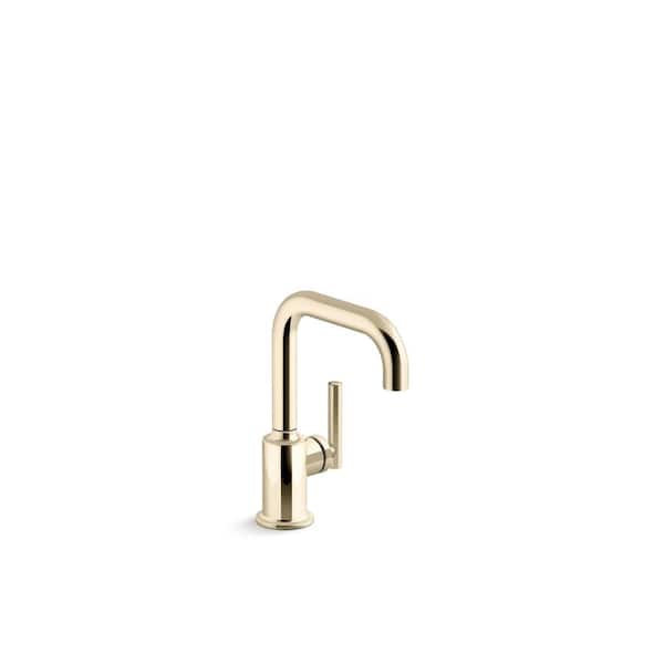 KOHLER Purist Single Handle 1.5 GPM Beverage Faucet in Vibrant French Gold