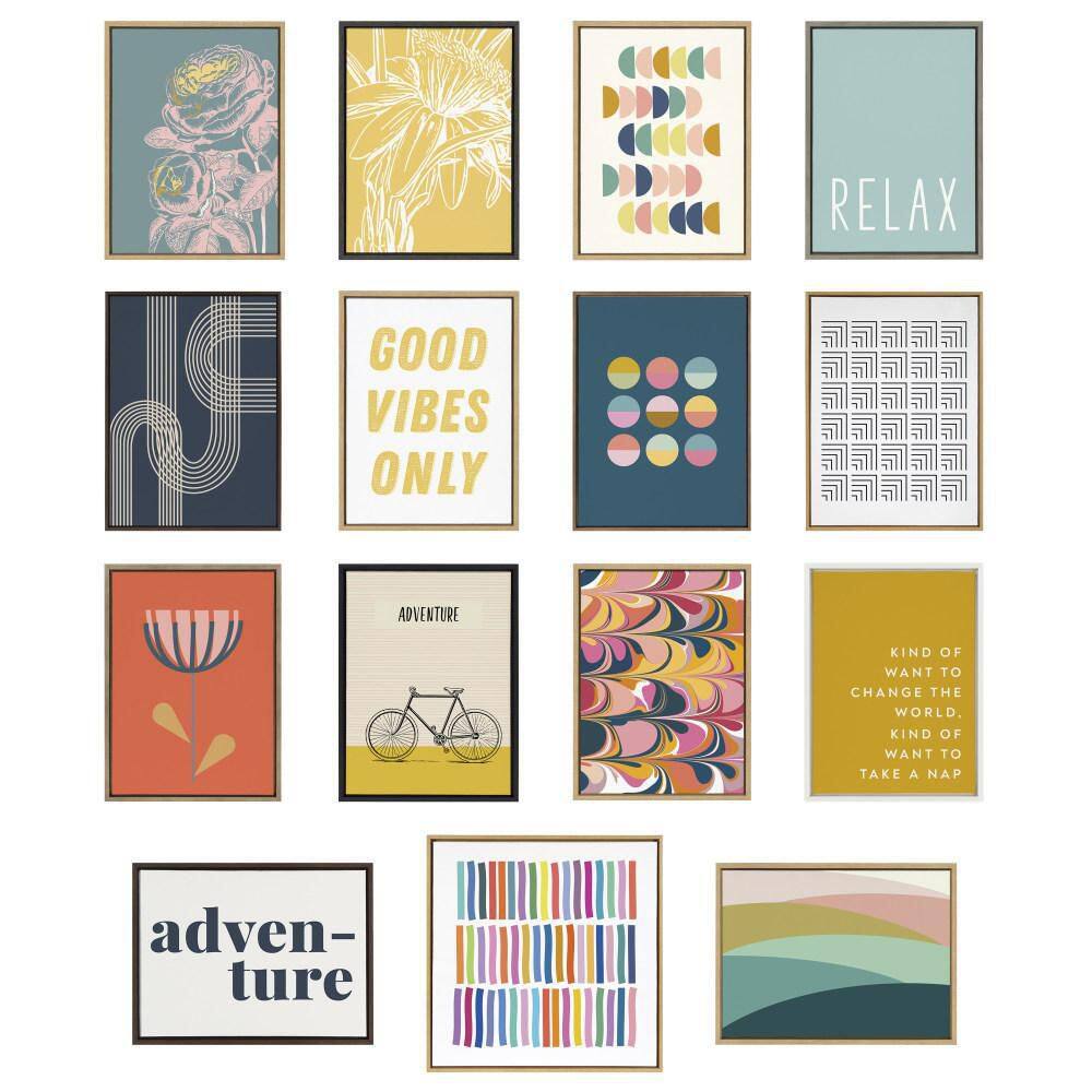 Sylvie Abstract Canvas Art Set with Polystyrene Frames
