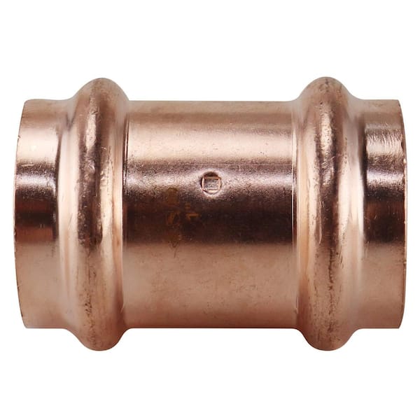 PRESSFAST 1 in. x 1 in. Copper Press x Press Coupling with Dimple Stop