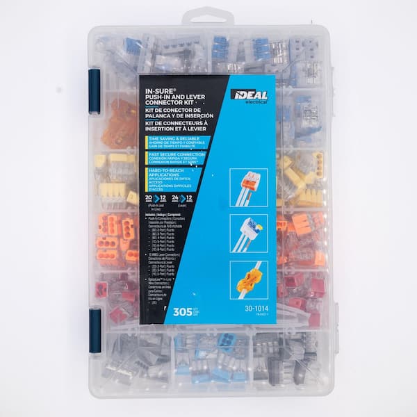 In-Sure Lever and Push-In Assorted Connector Kit, 305-Pack