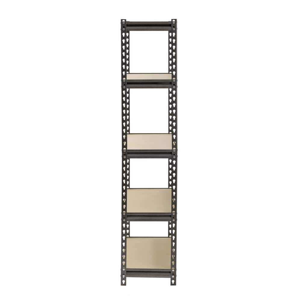 Silver Vein 5-Shelf Steel Storage Rack with Adjustable Shelves