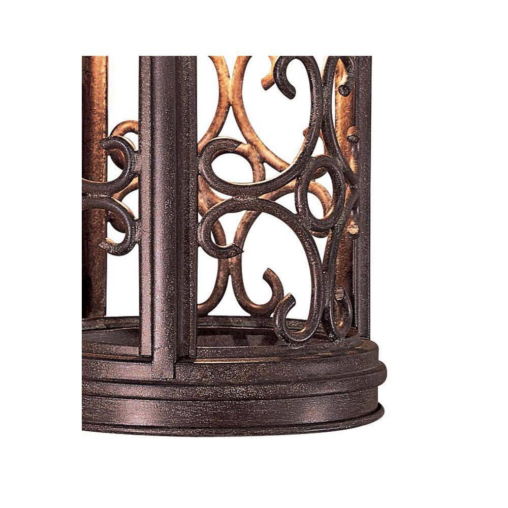 Sage Ridge Vintage Rust Lantern-Style Outdoor Wall Sconce