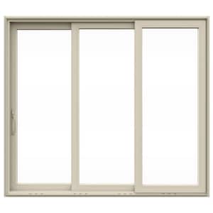 V4500 Multi-Slide 105 in. x 96 in. Left-Hand Low-E Desert Sand Vinyl 3-Panel Prehung Patio Door