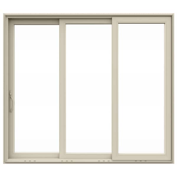 V4500 Multi-Slide 105 in. x 108 in. Left-Hand Low-E Desert Sand Vinyl 3-Panel Prehung Patio Door