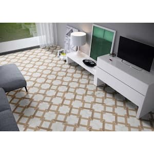 Marble Wood White 10 in. x 10 in. Matte Porcelain Floor and Wall Tile (13.44 sq. ft./Case)