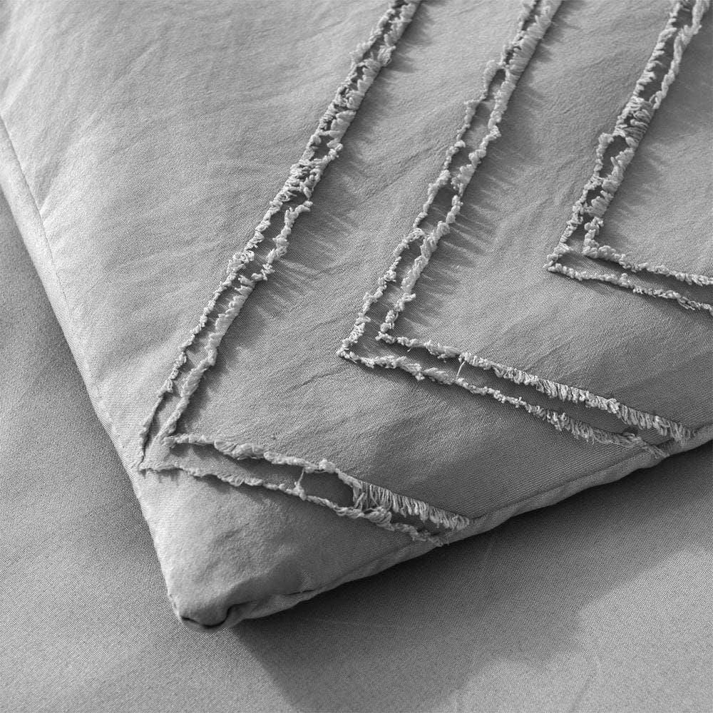 Gray Microfiber Queen Bed-in-a-Bag Comforter Set