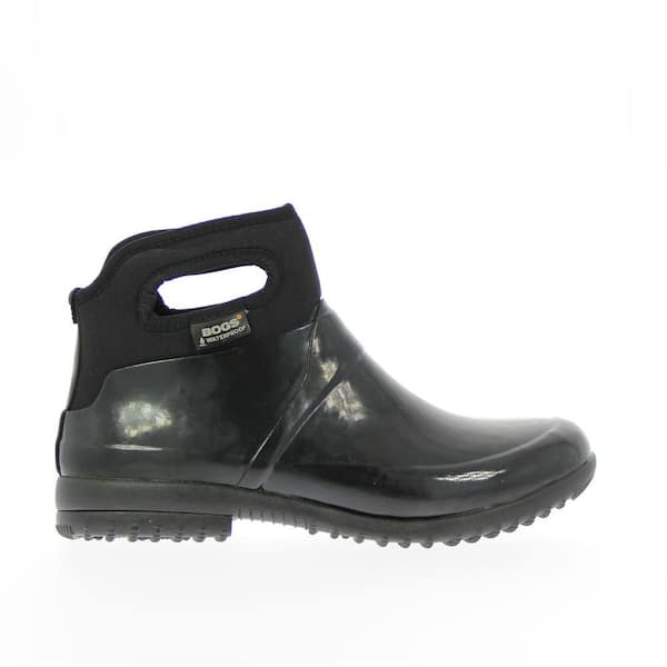 BOGS Seattle Solid Women Size 10 Black Waterproof Rubber Ankle Boot