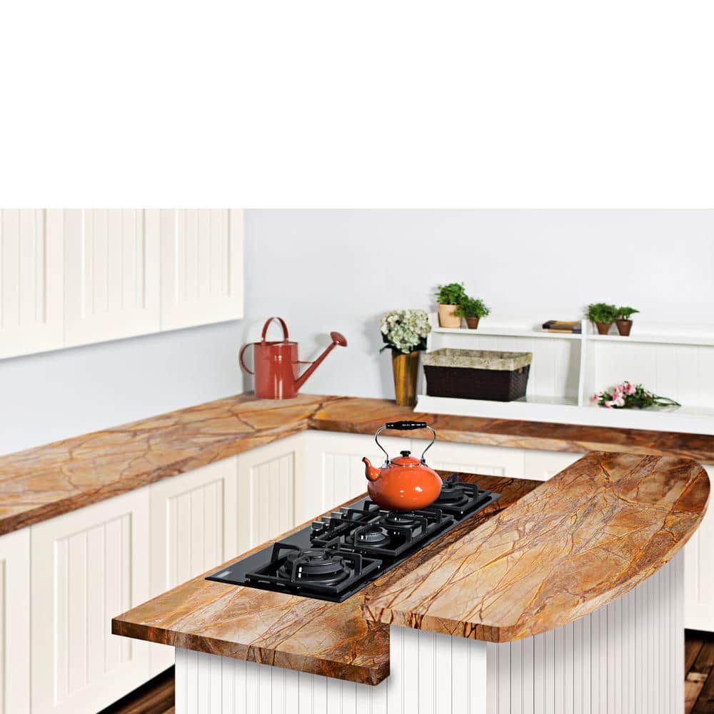 Summit 43'' Black Tempered Glass 4-Burner Gas Cooktop