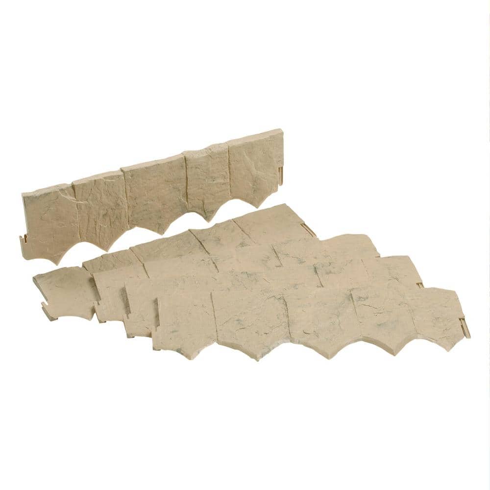 0.5 in. x 22 in. x 6.5 in. Garden Border Edging No Dig Flagstone 5-Piece price history on PriceWatchPro