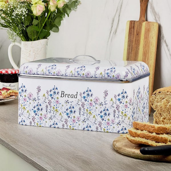 Laura Ashley Stainless Steel Bread Box Wild Meadow VQBB66CLAWM