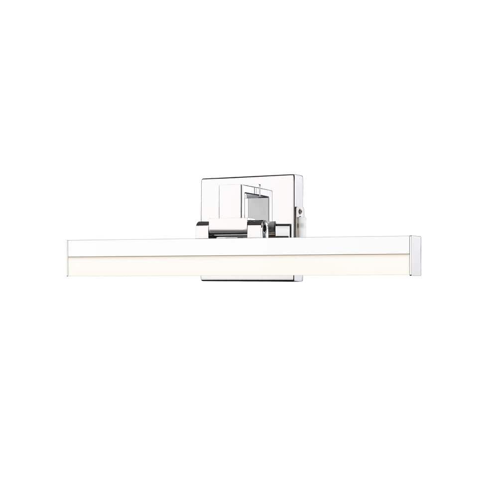 Liam 18 in. 2-Light Chrome Integrated LED Vanity Light with Frosted Plastic