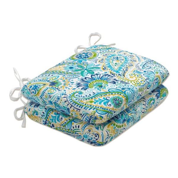 Pillow Perfect Paisley 18.5 in. x 15.5 in., 2-Piece Outdoor Dining ...