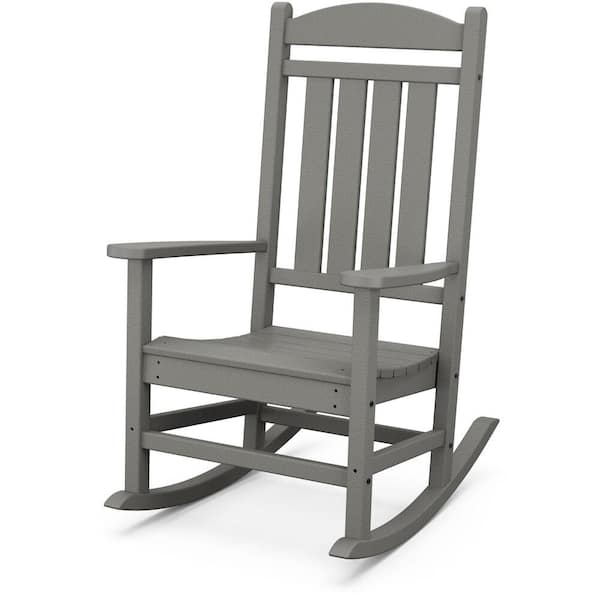 Hanover Pineapple Cay Grey Wood Outdoor Rocking Chair