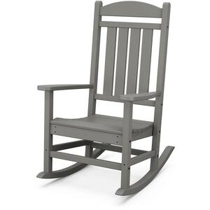 Pineapple Cay Grey Wood Outdoor Rocking Chair