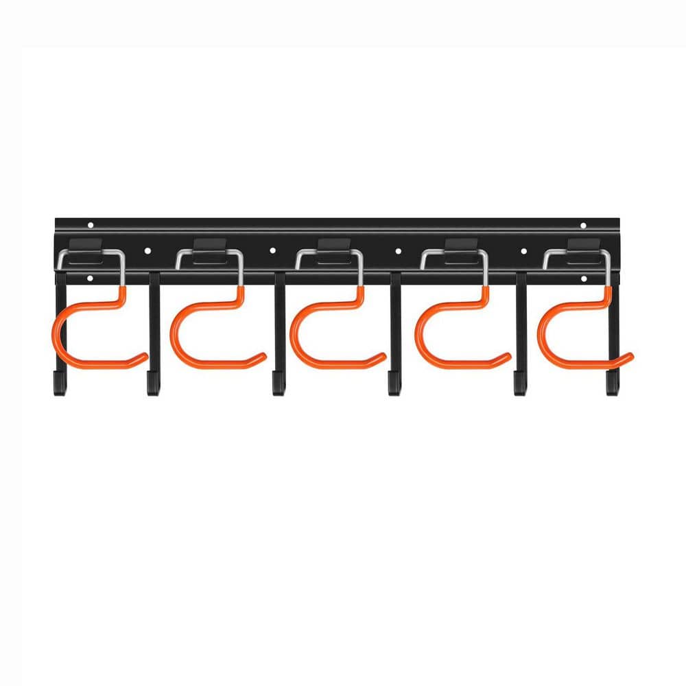 68 in. All Metal Wall Rack Black Iron Rust-Proof Adjustable Heavy Duty Hooks Garden Garage Organizer with 4 Pack price history on PriceWatchPro