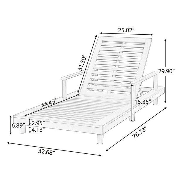 CHRISTOPHER KNIGHT HOME Preston Teak Finish Solid Wood Adjustable