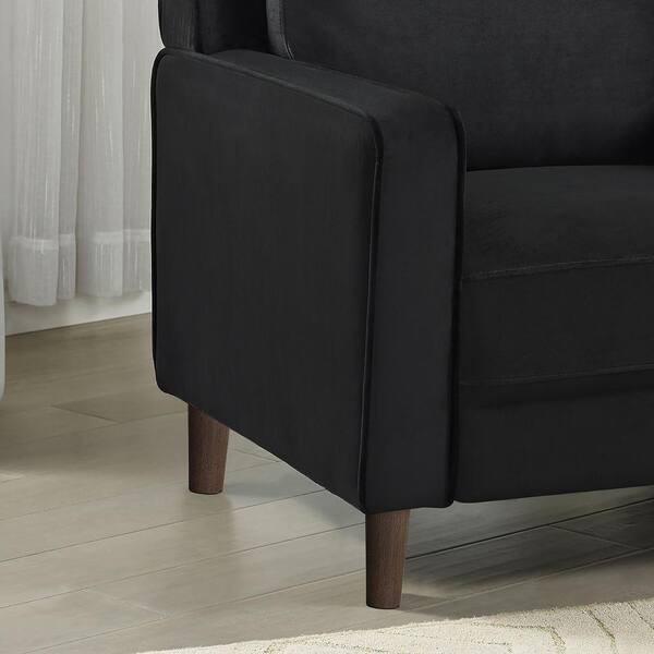 black fabric arm chair