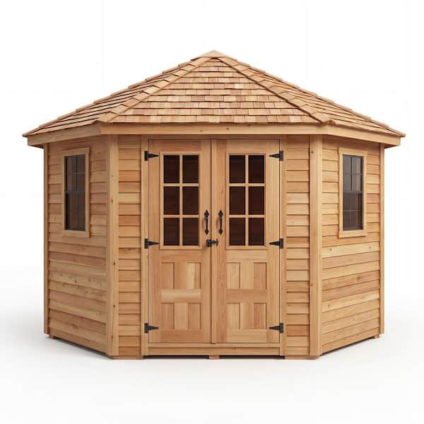 9 ft. x 9 ft. Penthouse Cedar Garden Shed