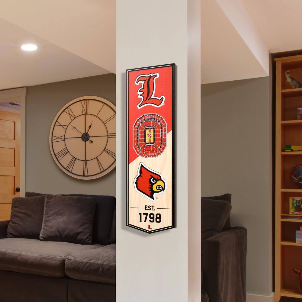 Buy NCAA Louisville Cardinals 6 in. x 19 in. 3D Stadium Banner-KFC Yum ...