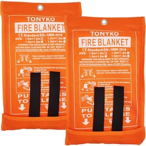 Safewayfire Emergency Fire Blanket, Fire Safety Blanket for Kitchen,  Fiberglass Fire Retardant Blankets, Fireproof Blankets for Home, School