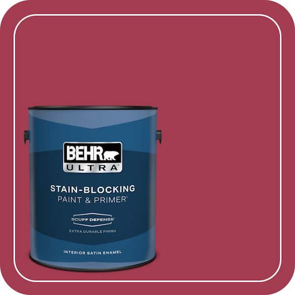 BEHR ULTRA 1 gal. #S-G-120 Strawberry Daiquiri Extra Durable Satin Enamel Interior Paint & Primer