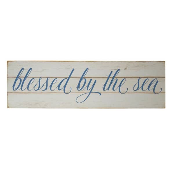 Mikasa 32 in. Blessed by the Sea Hanging Wall Plaque, MDF, Decorative Sign