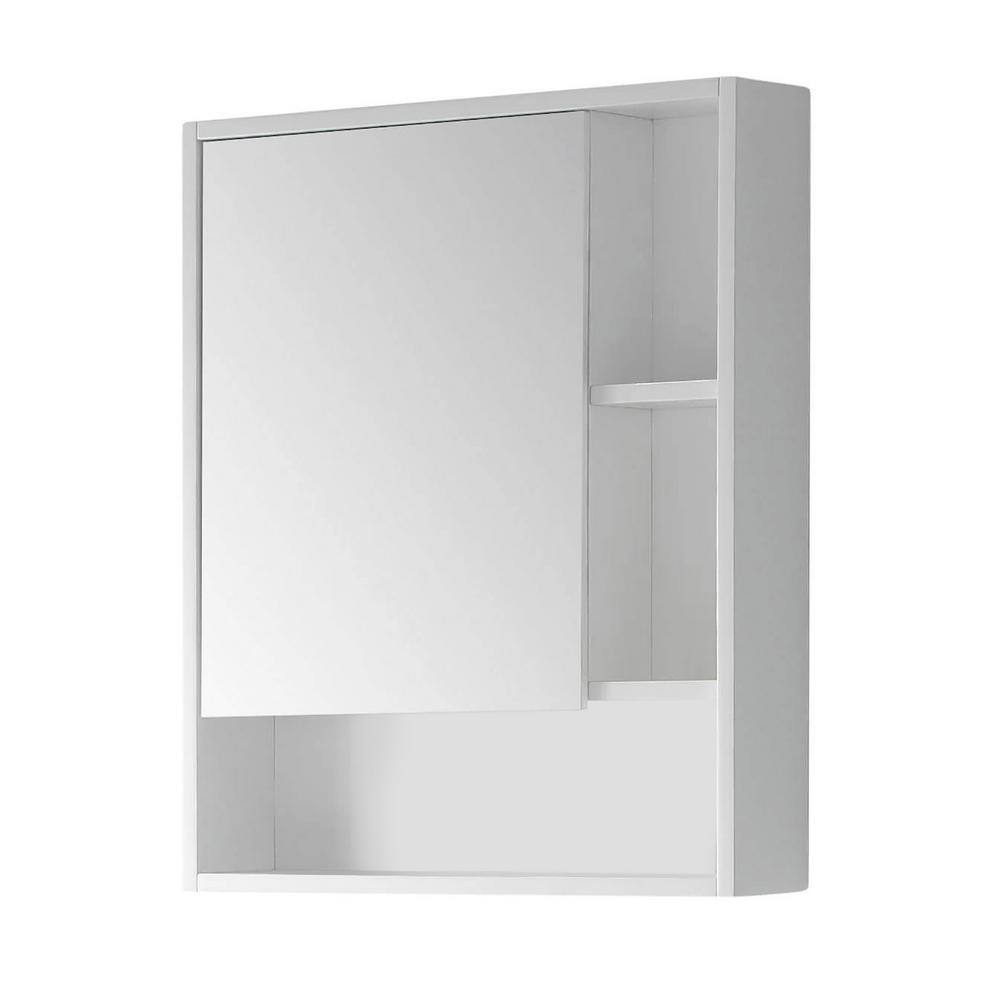 Shawbridge 24 in. W x 29.50 in. H Small Rectangular Matte White Surface Mount Medicine Cabinet with Mirror Left Hand price history on PriceWatchPro