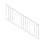 Traditional 8 ft. x 36 in. White PolyComposite Stair Rail Kit without Brackets