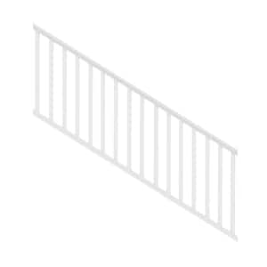 Traditional 8 ft. x 36 in. (Actual Size: 92 x 33 1/4" in.) White PolyComposite Stair Rail Kit without Brackets