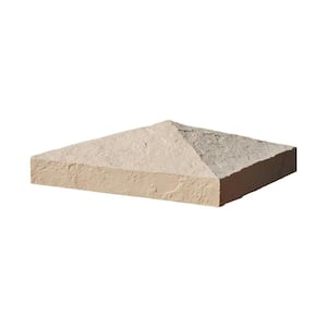 Slatestone 10-1/2 in. x 10-1/2 in. x 3-1/2 in. Buff Faux Polyurethane Stone Post Cover Cap