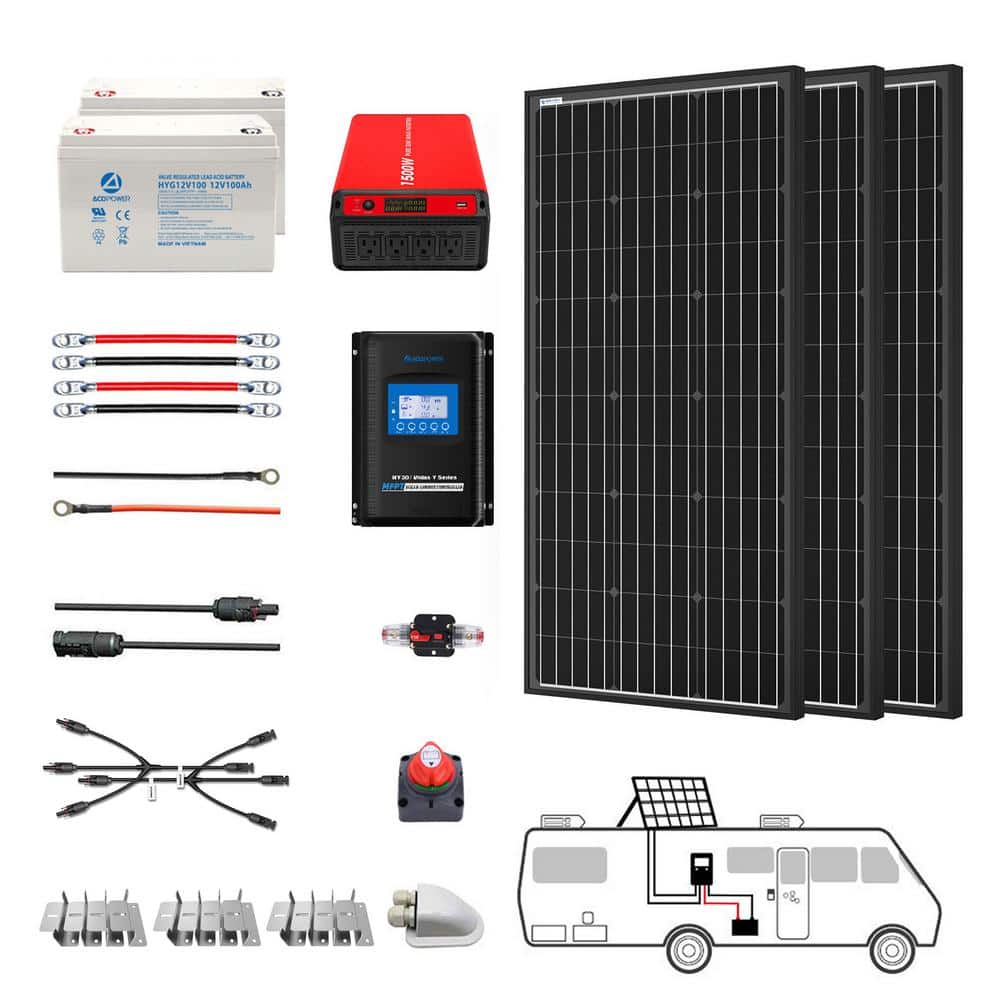 Best Off-grid Portable Solar Lighting System 360Wh 12V 
