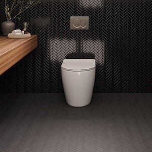 Le Cafe 11 in. x 13 in. Black Porcelain Mosaic Tile (9.42 sq. ft. /Case)