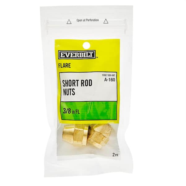 Everbilt 3/8 in. Flare Brass Nut Fitting (2-Pack)