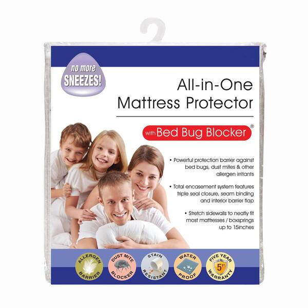 Triple Seal Zipper System All-in-One Mattress Protector with Bed Bug Blocker 