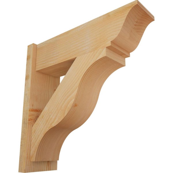 Ekena Millwork 8 in. x 26 in. x 26 in. Fuston Traditional Rough Sawn Douglas Fir Outlooker