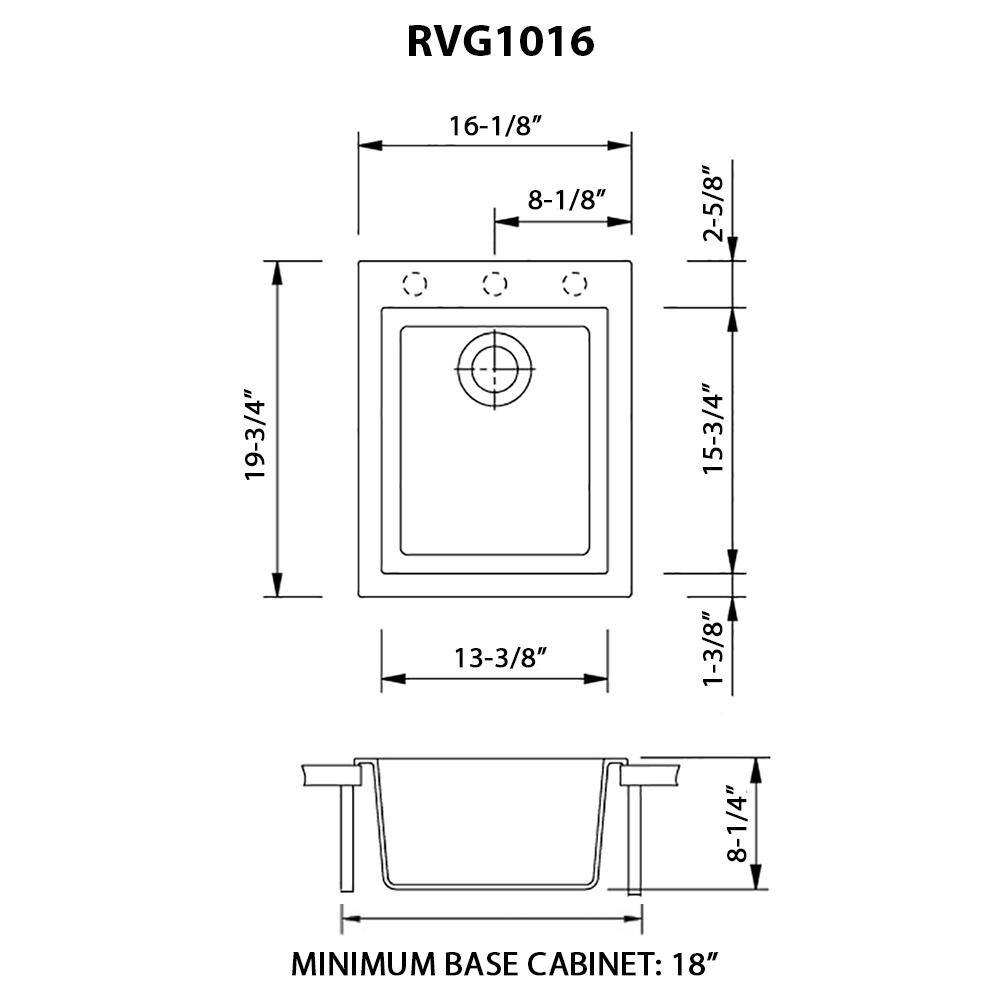 Midnight Black Granite Composite Single Bowl Kitchen Sink