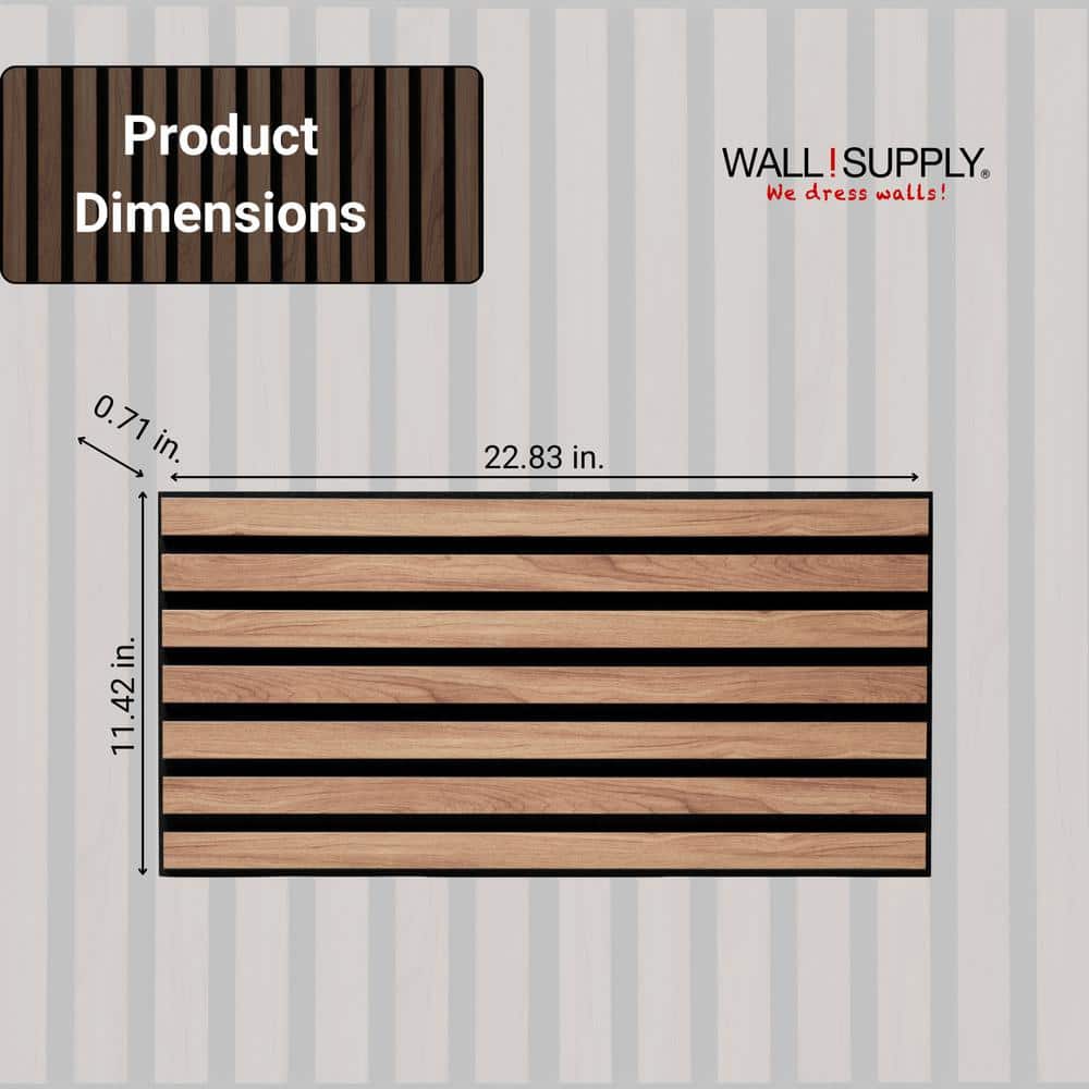 Walnut 3D Acoustic Polystyrene Wall Panels Set of 6