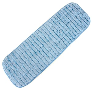 18 in. Blue Microfiber Wet Mop Scrubbing Pad Refills (3-Pack)